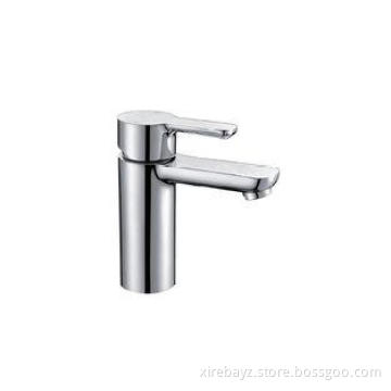 Chrome Finish Basin Mixer Taps Single Hole , Deck Mounted B